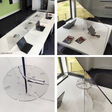 Cloison de séparation de bureau en plexiglas pour open space - MODULO