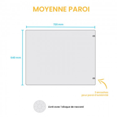 Moyenne paroi de protection modulable extrémité
