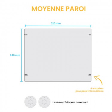 Moyenne paroi de protection modulable intermédiaire