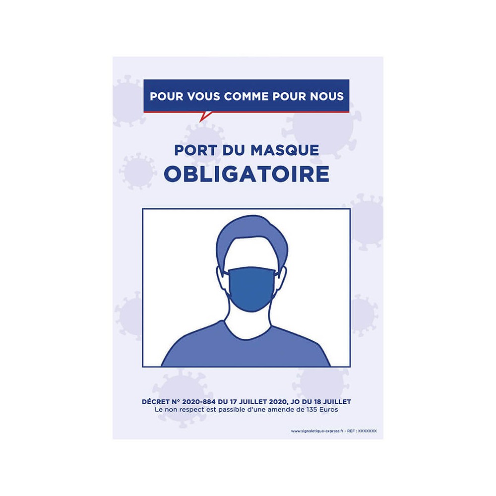 Affiche Port du masque obligatoire