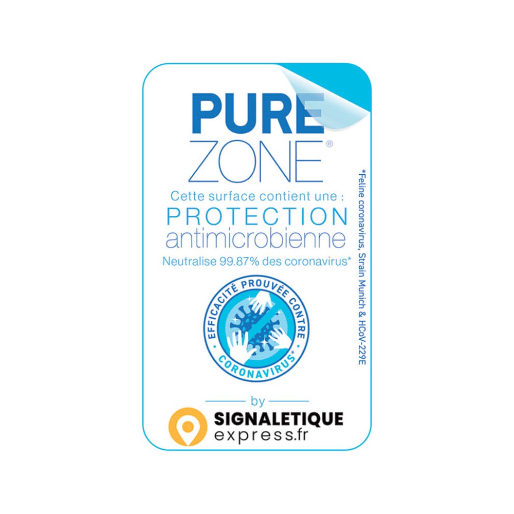 Autocollant Surface protégée par film antimicrobien PURE ZONE®