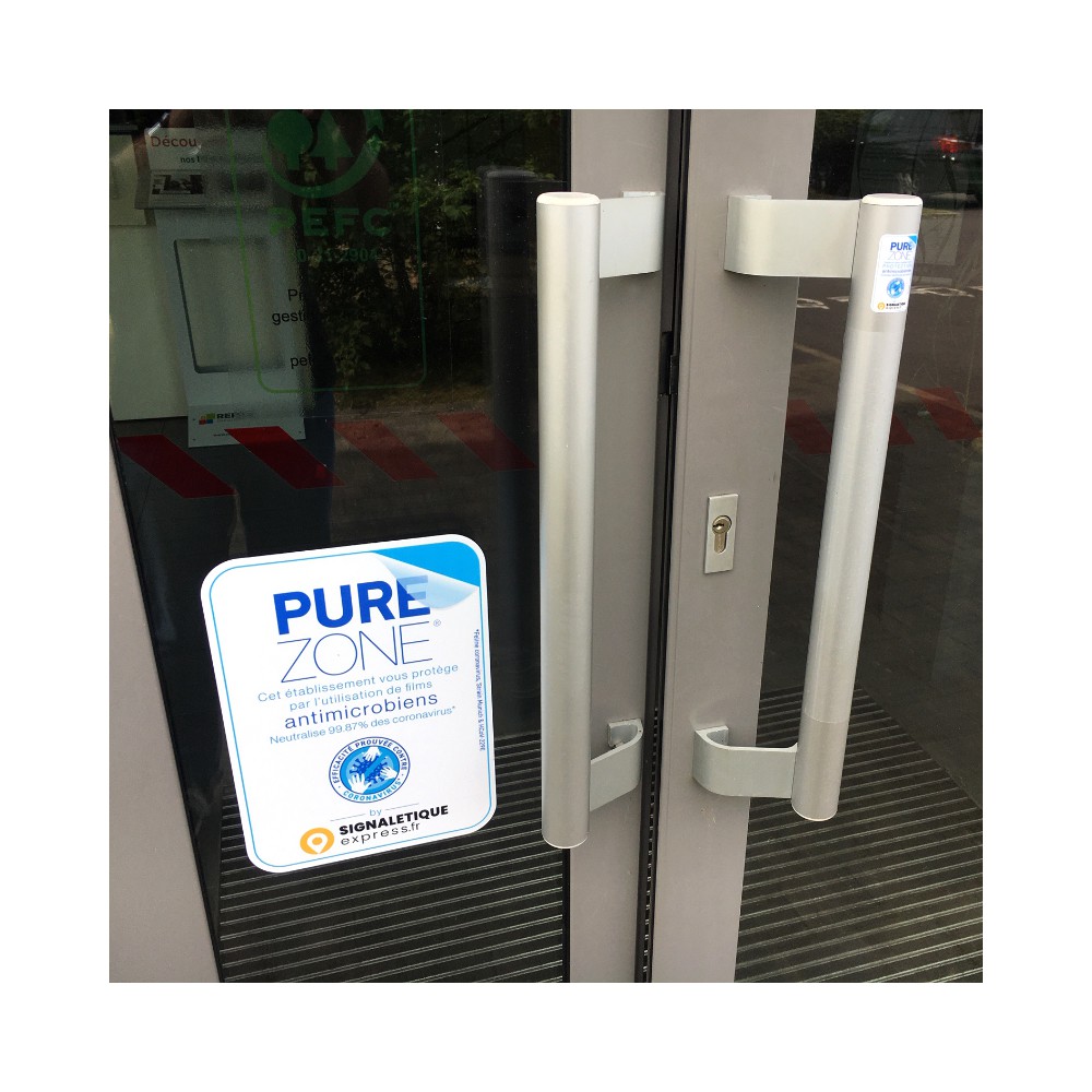 Film antimicrobien PURE ZONE® transparent pour toutes surfaces Film antimicrobien PURE ZONE® transparent pour toutes surfaces