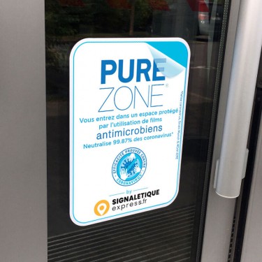 Sticker Espace protégé par film antimicrobien PURE ZONE®