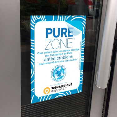 Autocollant Espace protégé par film antimicrobien PURE ZONE®