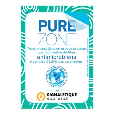 Autocollant Espace protégé par film antimicrobien PURE ZONE®