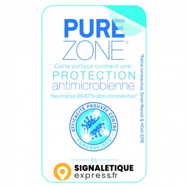 Adhésif antivirus imprimé pour toutes surfaces - PURE ZONE®