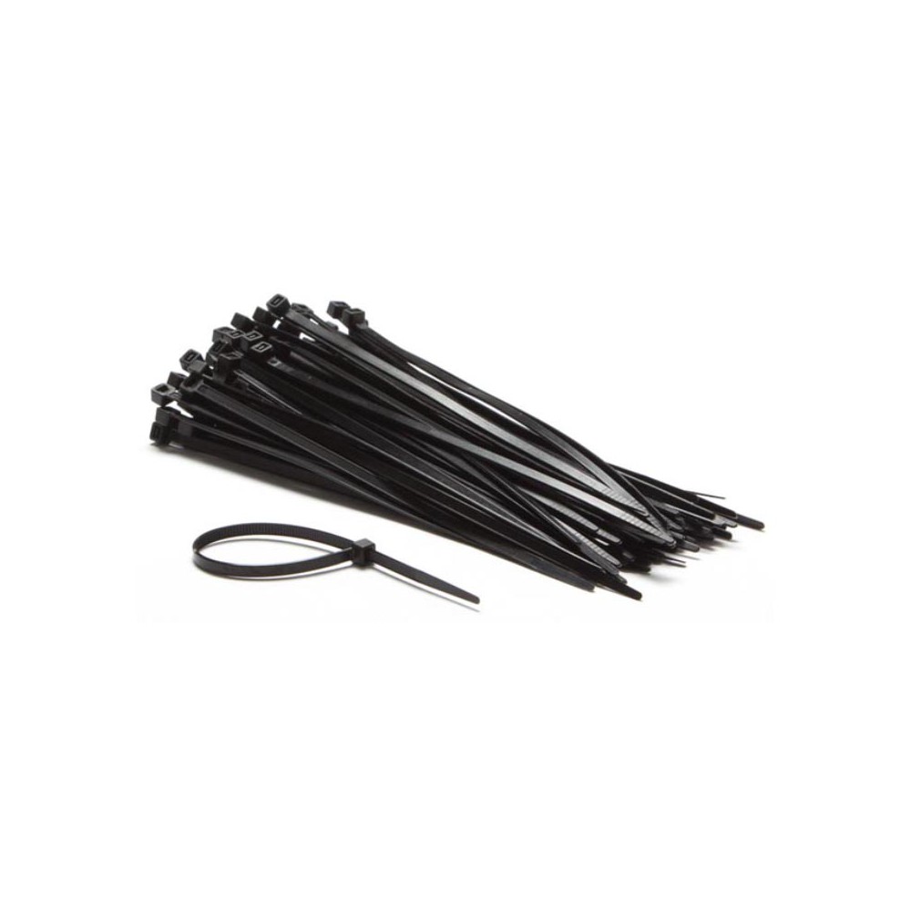 Lot de 10 colliers de serrage en plastique noir