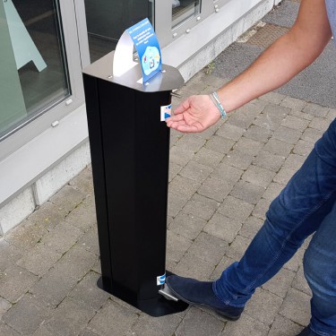 Distributeur de gel hydroalcoolique sans contact à pédale - 5L
