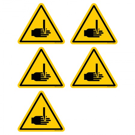 Lot De 10 Autocollants De Sécurité Vinyle - Avertissements Danger Et Précautions, Format 8x2 Cm