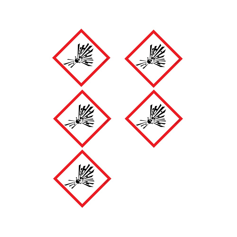 Autocollants Matières explosives instables SGH01 - Lot de 5 Autocollants Matières explosives instables SGH01 - Lot de 5