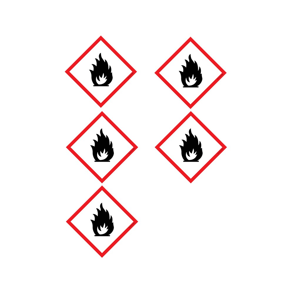 Autocollants Matières inflammables SGH02 - Lot de 5 Autocollants Matières inflammables SGH02 - Lot de 5