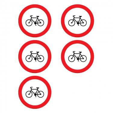 Autocollant Vélo Interdit - Sticker Interdiction aux vélos