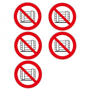 Autocollants Ne pas obstruer ISO 7010 P023 - Lot de 5