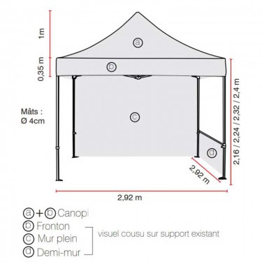 Tente pliante pour Click and Collect