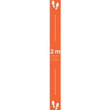 Marquage au sol pour distance de sécurité de 1 ou 2m