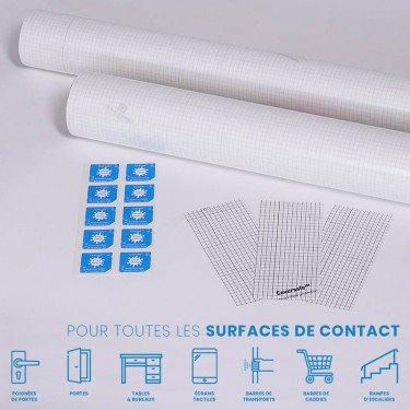 Film antimicrobien transparent pour toutes surfaces - COVERSAFE™