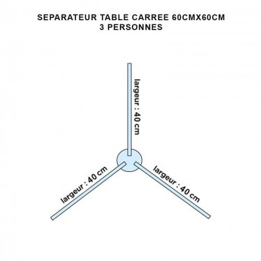 Séparateur de table carrée en plexiglas - MODULO