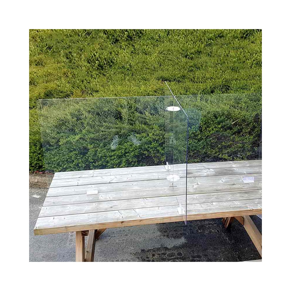 Séparateur de table rectangle en plexiglas - MODULO