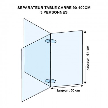 Séparateur de table ronde en plexiglas - MODULO