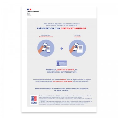 Affiche Contrôle du Pass Sanitaire