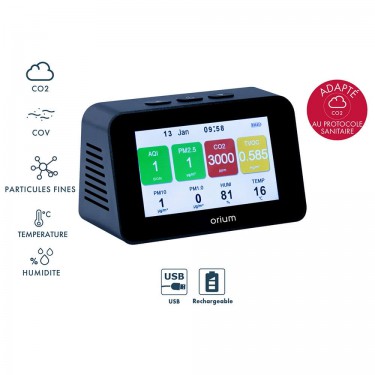 Capteur de CO2, COV et particules fines - Quaelis34 - Quaelis34