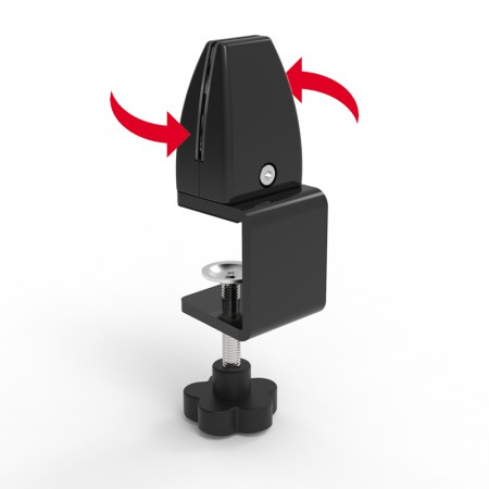 Support Séparation Bureau Aluminium - Clip Sans Perçage - Réglable - Pour écran, Plexiglas - Noir