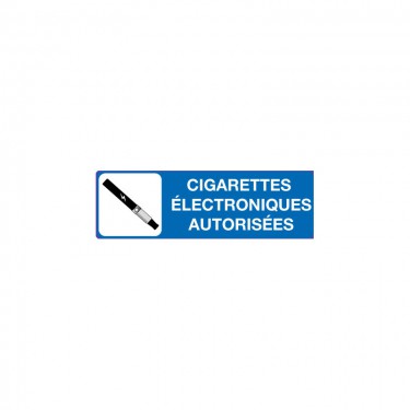 Panneau Cigarettes électroniques autorisées horizontal