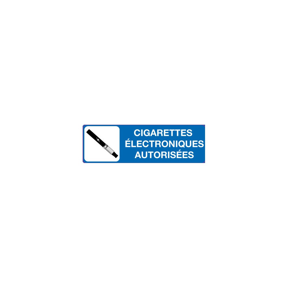 Panneau Cigarettes électroniques autorisées horizontal