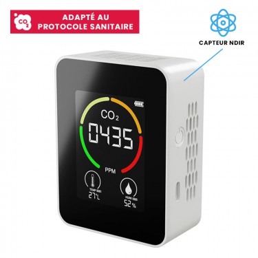 Capteur de CO2 portable NDIR 3 en 1