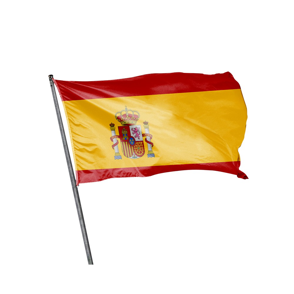 Drapeau Espagne avec hampe officielle