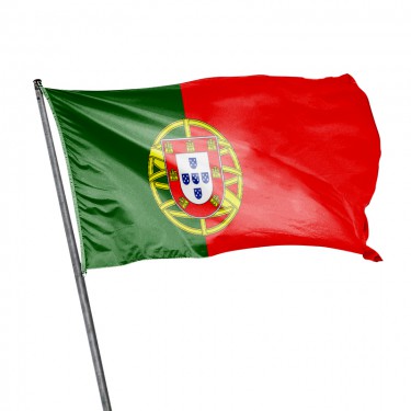 Drapeau PORTUGAL , 100% polyester de 1,50 mètre par 90cm