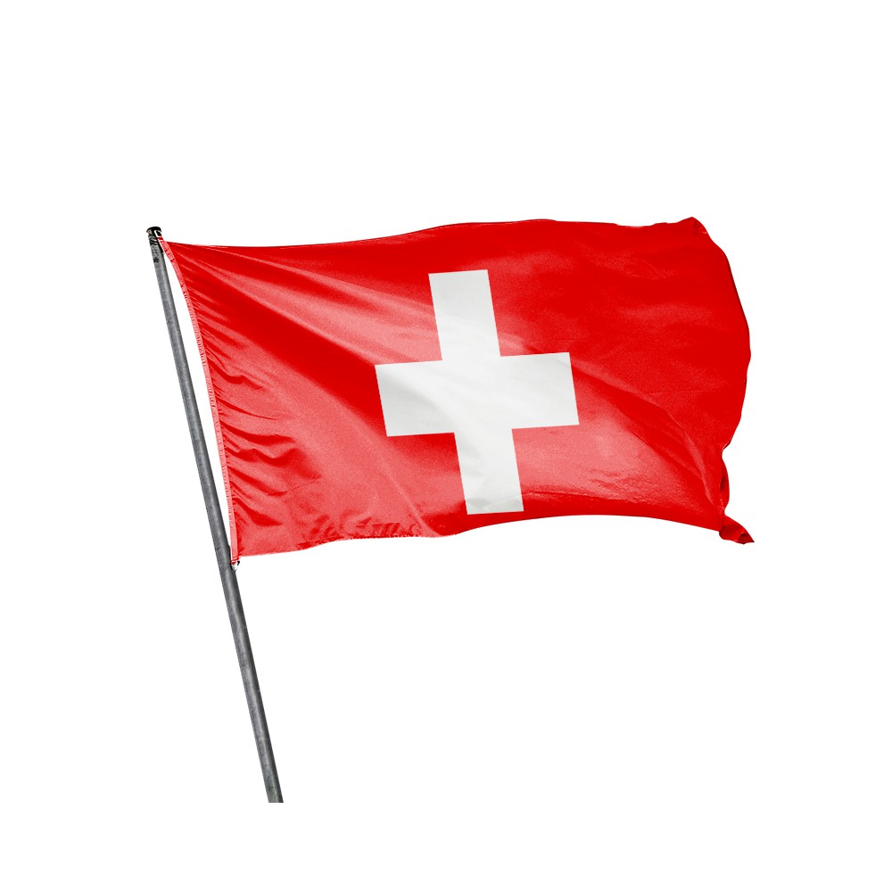 Drapeau Suisse avec hampe officielle