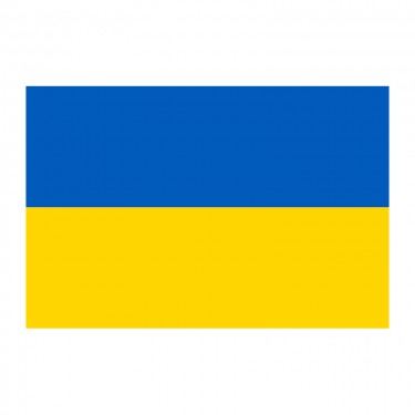 Drapeau de l'Ukraine sur hampe