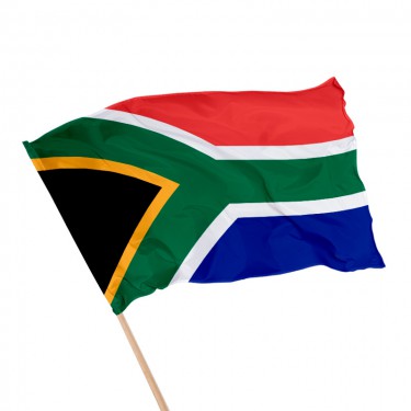 Drapeau de l'Afrique du Sud sur hampe