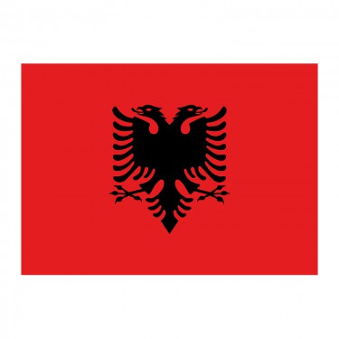 Drapeau de l'Albanie sur hampe