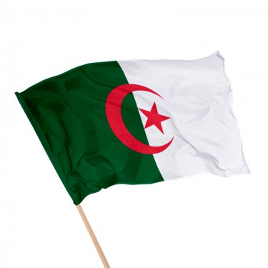 Drapeau de l'Algérie sur hampe