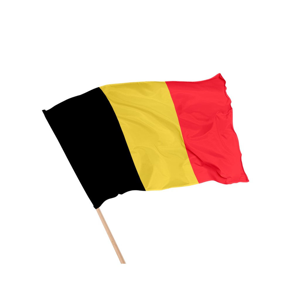 Drapeau de la Belgique sur hampe