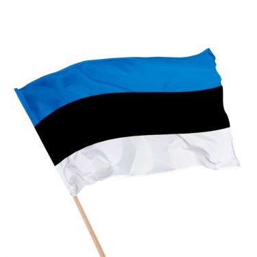 Drapeau de l'Estonie sur hampe