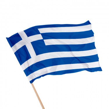 Drapeau de la Grèce sur hampe