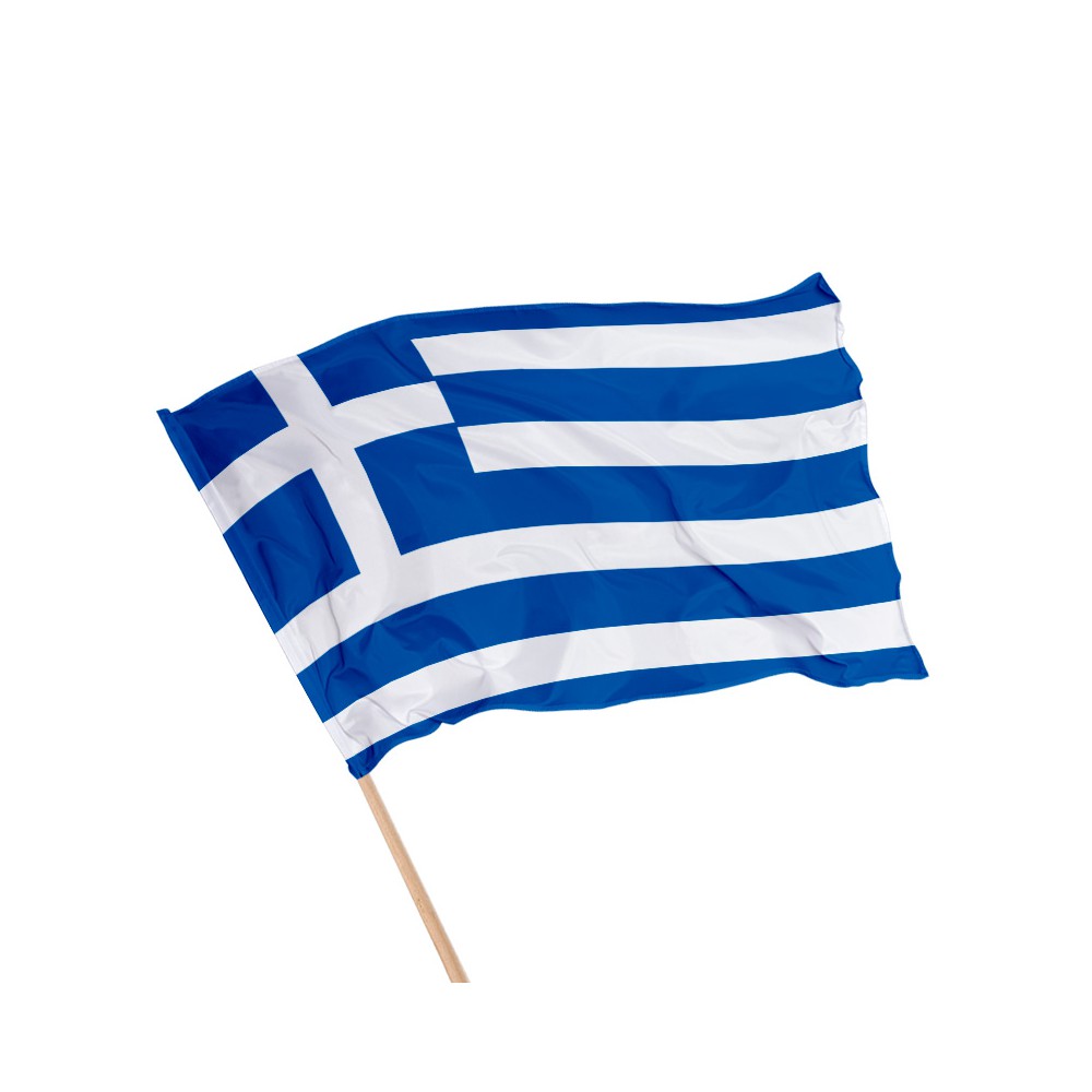 Drapeau de la Grèce sur hampe