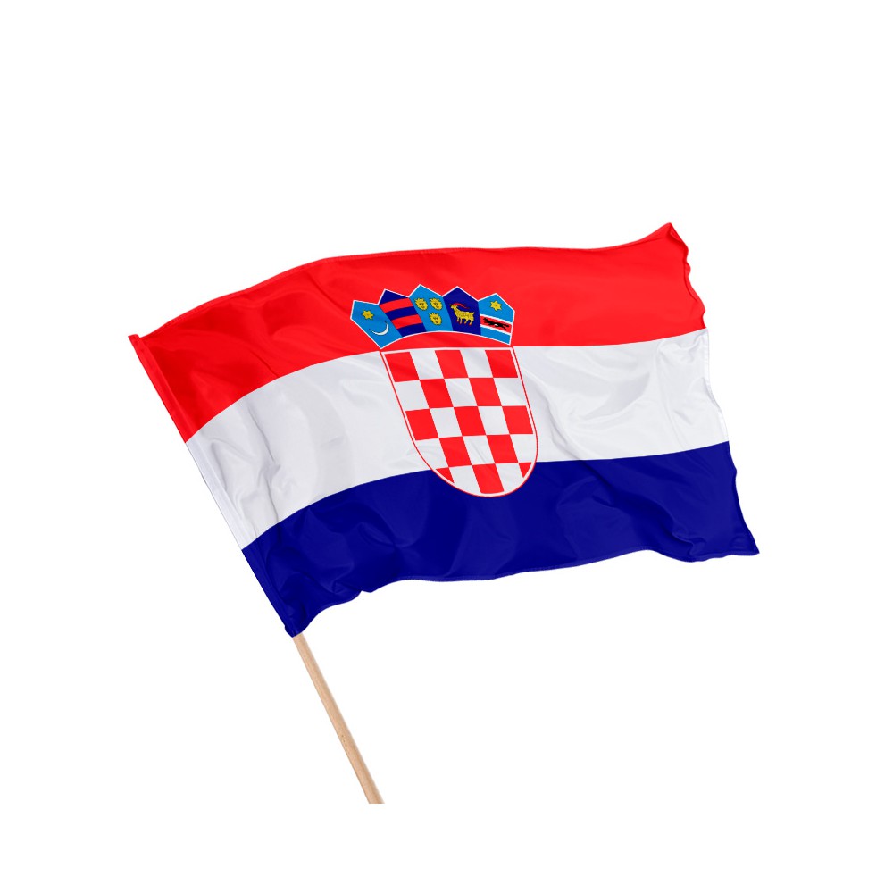 Drapeau de la Croatie sur hampe