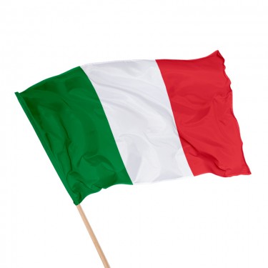 Drapeau de l'Italie sur hampe