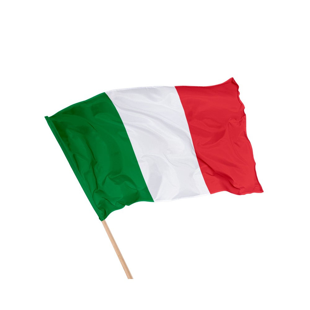 Drapeau de l'Italie sur hampe