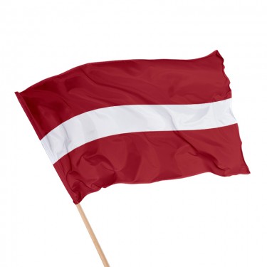 Drapeau de la Lettonie sur hampe