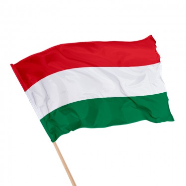 Drapeau de la Hongrie sur hampe
