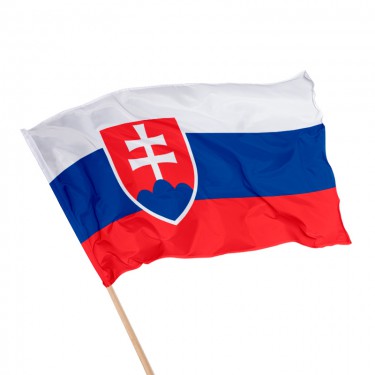 Drapeau de la Slovaquie sur hampe