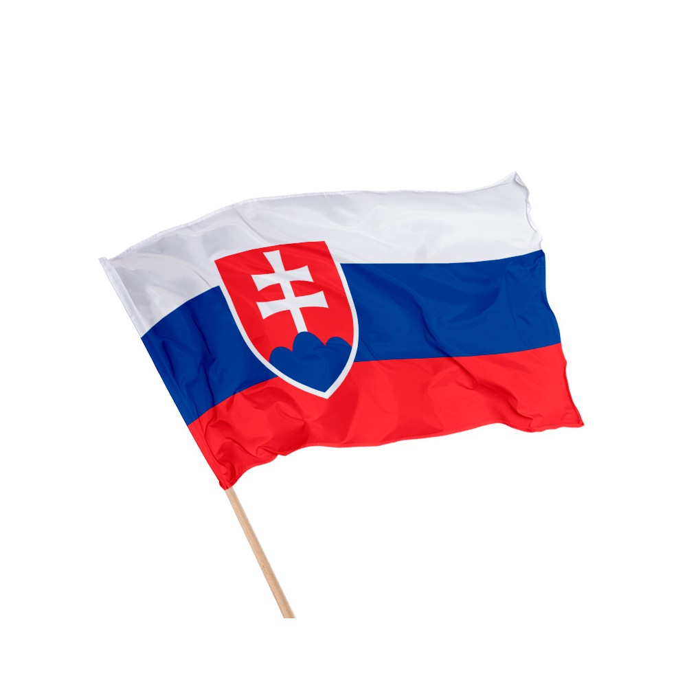 Drapeau de la Slovaquie sur hampe