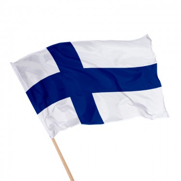 Drapeau de la Finlande sur hampe