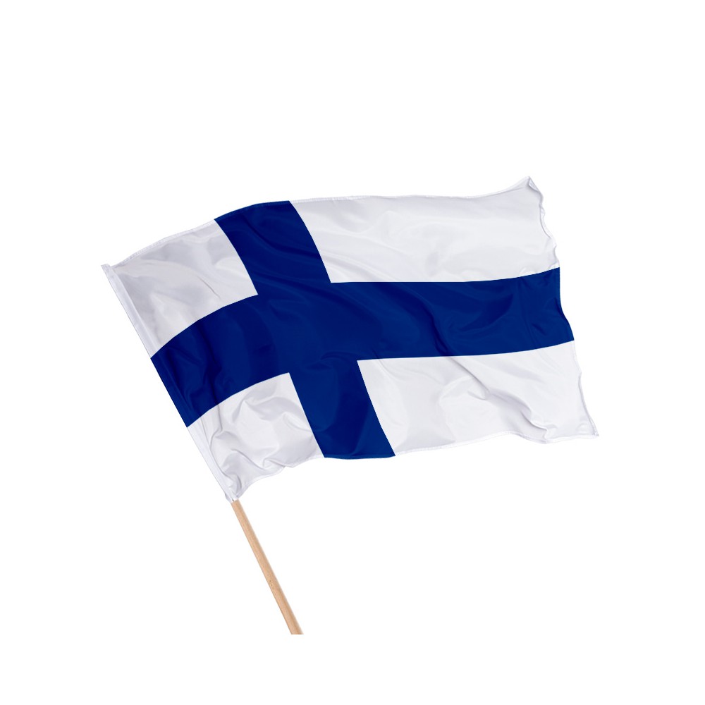 Drapeau de la Finlande sur hampe