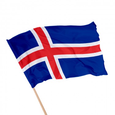 Drapeau de l'Islande sur hampe